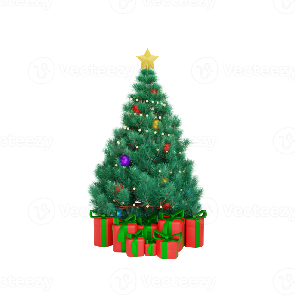 Natale albero e contento nuovo anno png