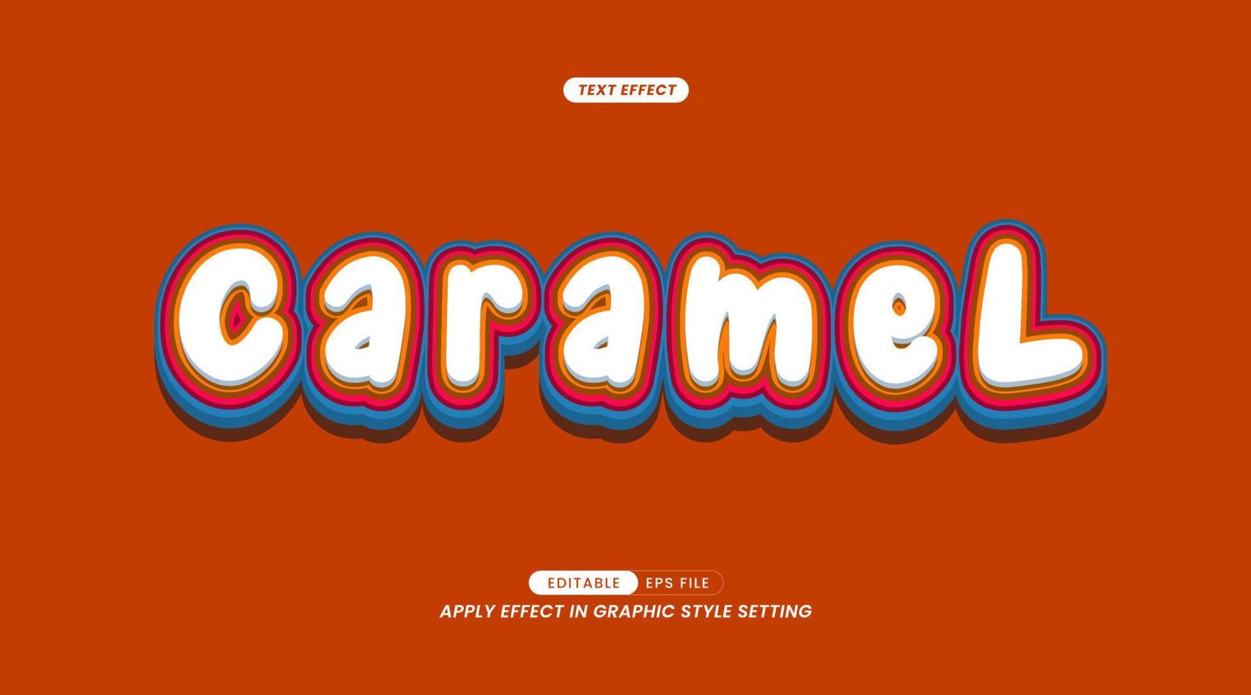 Editable Text Effect Caramel Word Slogan with Background 16330044
