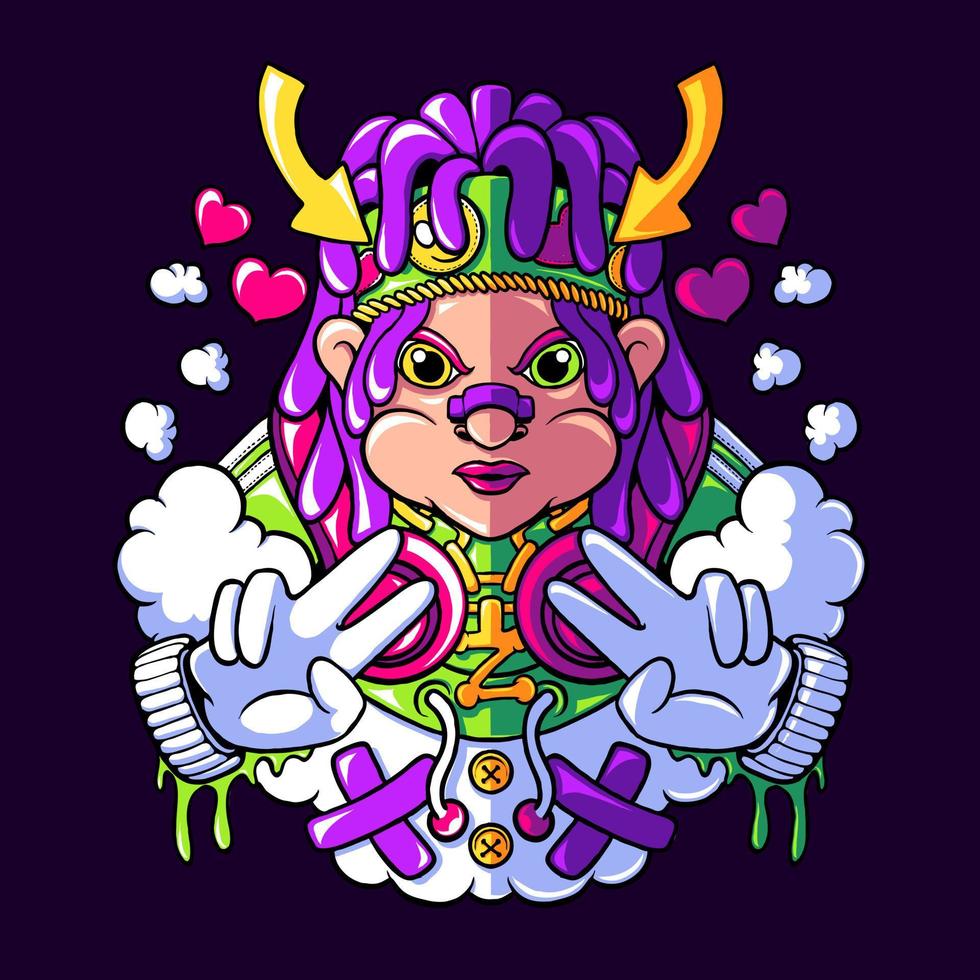 the dreadlocks dancer vector