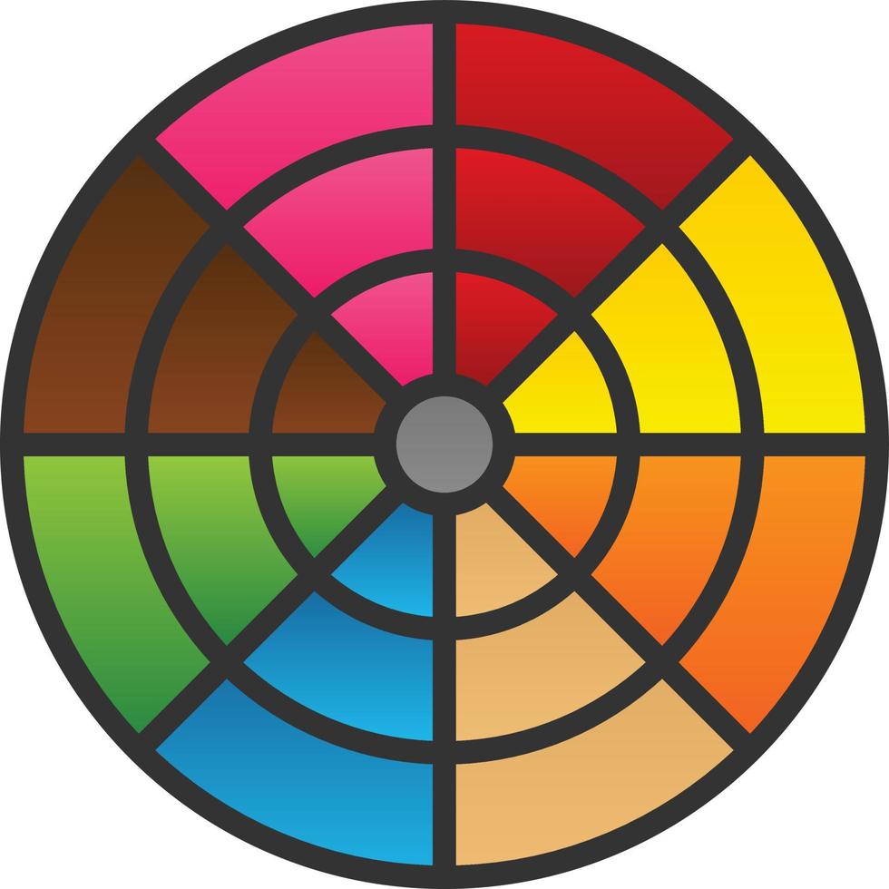 Color Wheel Vector Icon Design