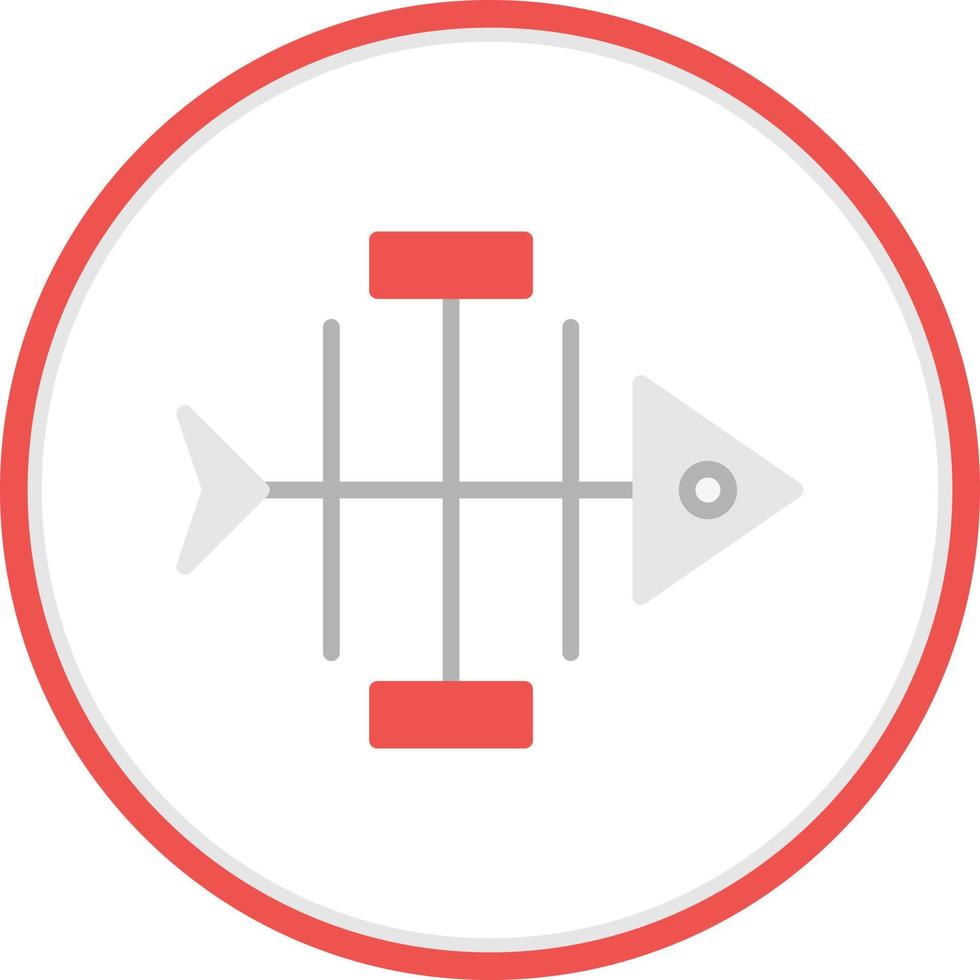 Fishbone Diagram Vector Icon Design