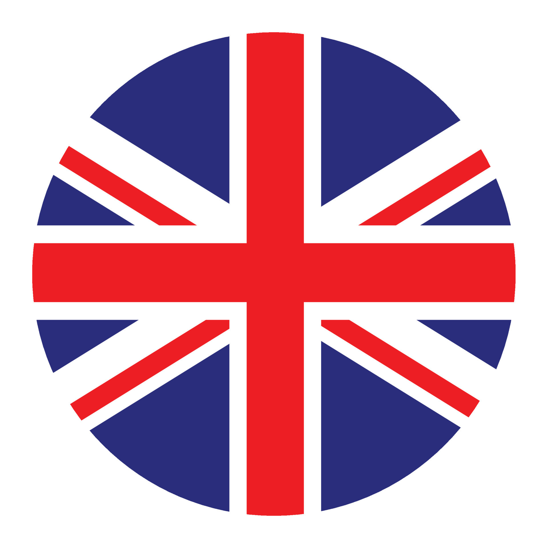 UK flag in round shape. United Kingdom flag in round shape to show the