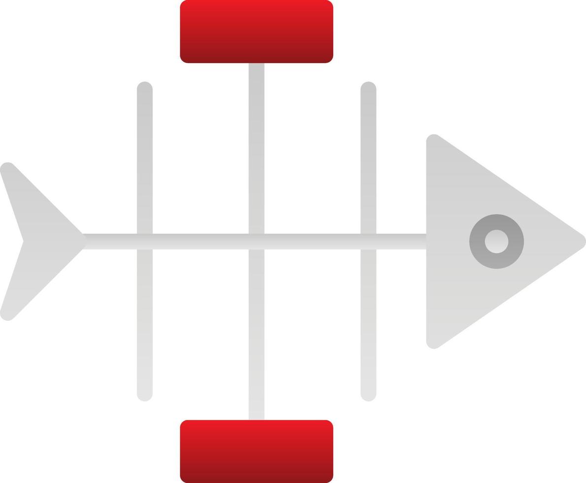 Fishbone Diagram Vector Icon Design