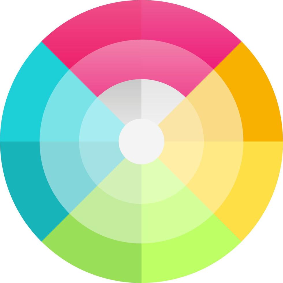 diseño de icono de vector de rueda de color