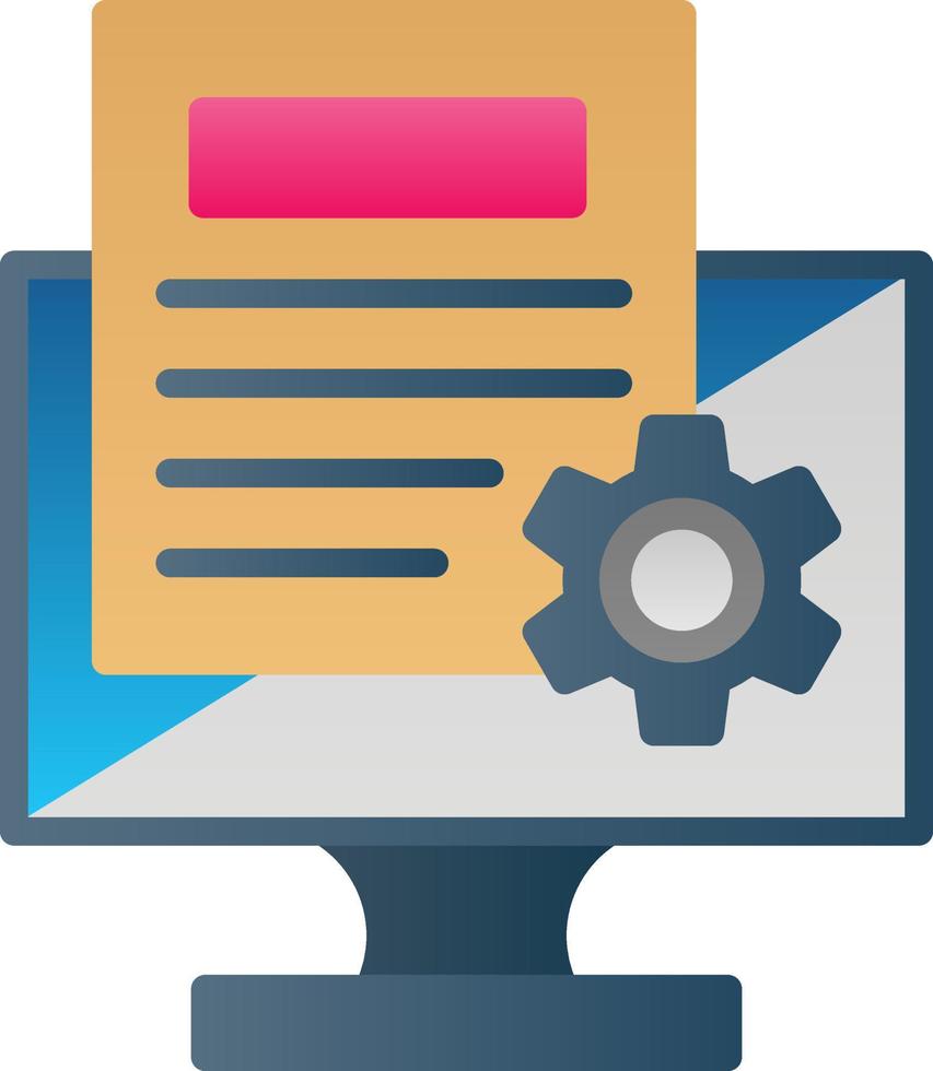 Content Management System Vector Icon Design