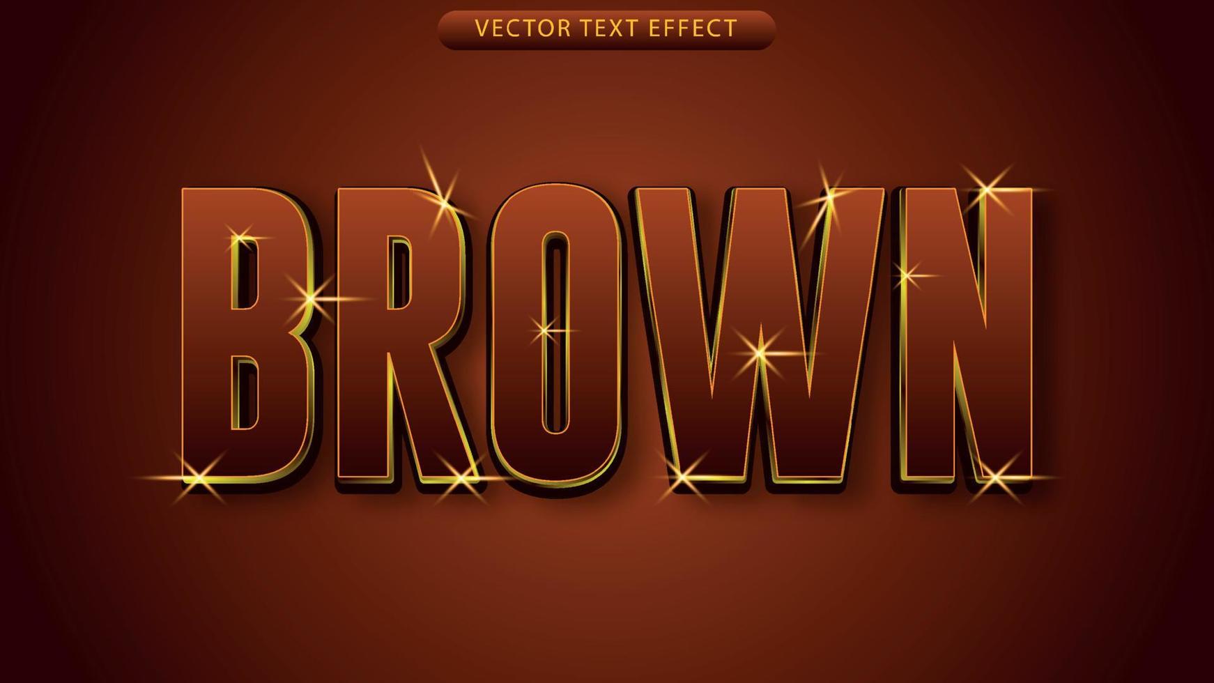 3D text brown vector file