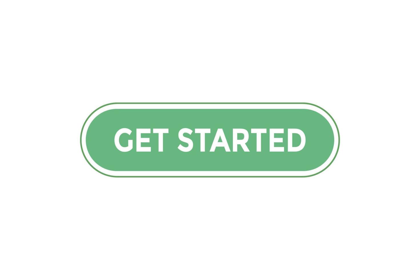 Get started button web banner templates. Vector Illustration