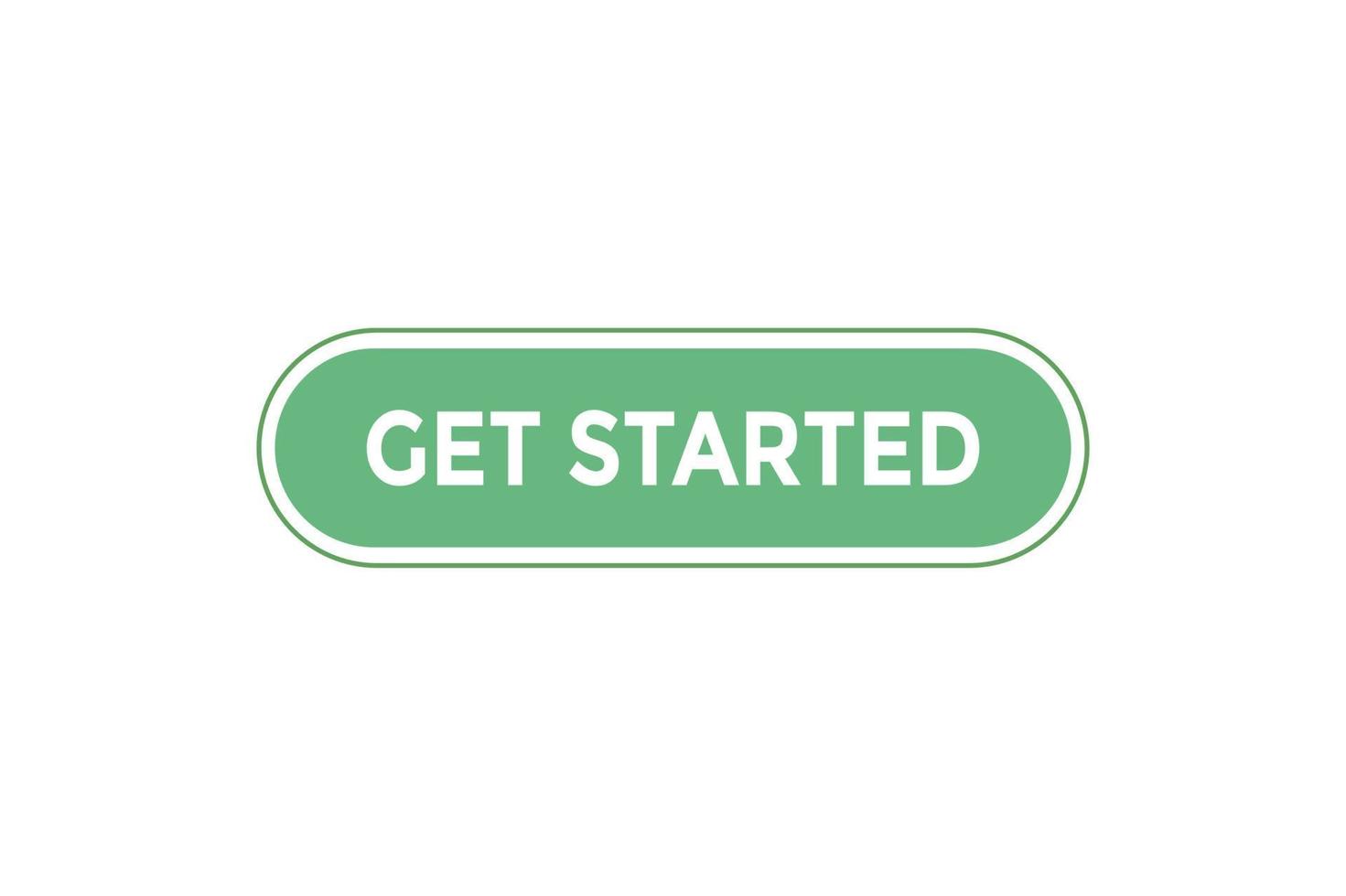 Get started button web banner templates. Vector Illustration