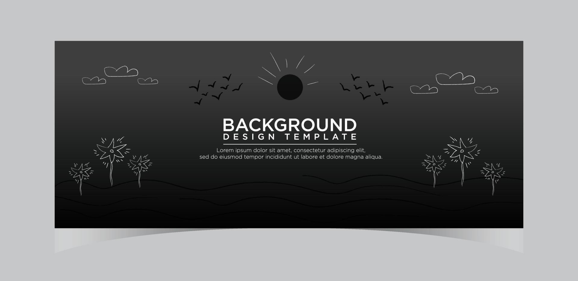 blackboard scenery background design vector