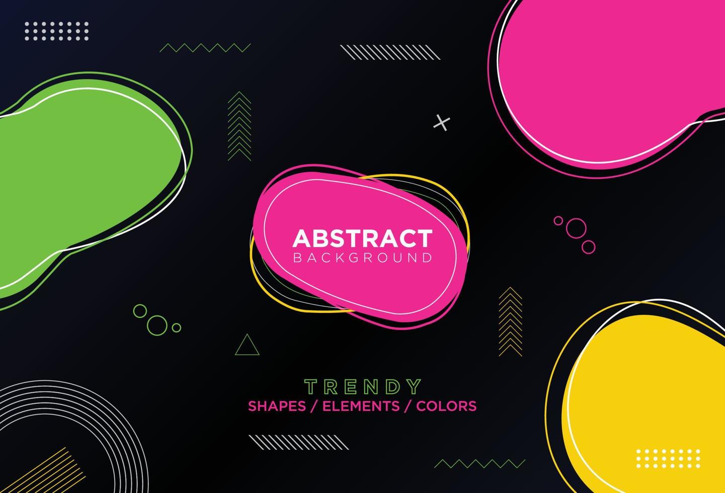 Geometric and Liquid Shapes Abstract Background Design With Modern Looks vector