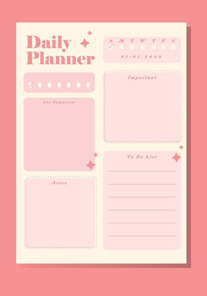 minimalist activity panner design template vector