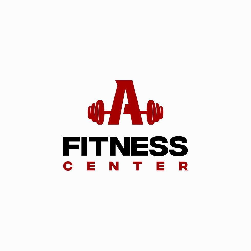 un vector de plantilla de logotipo de centro de fitness inicial, logotipo de gimnasio de fitness