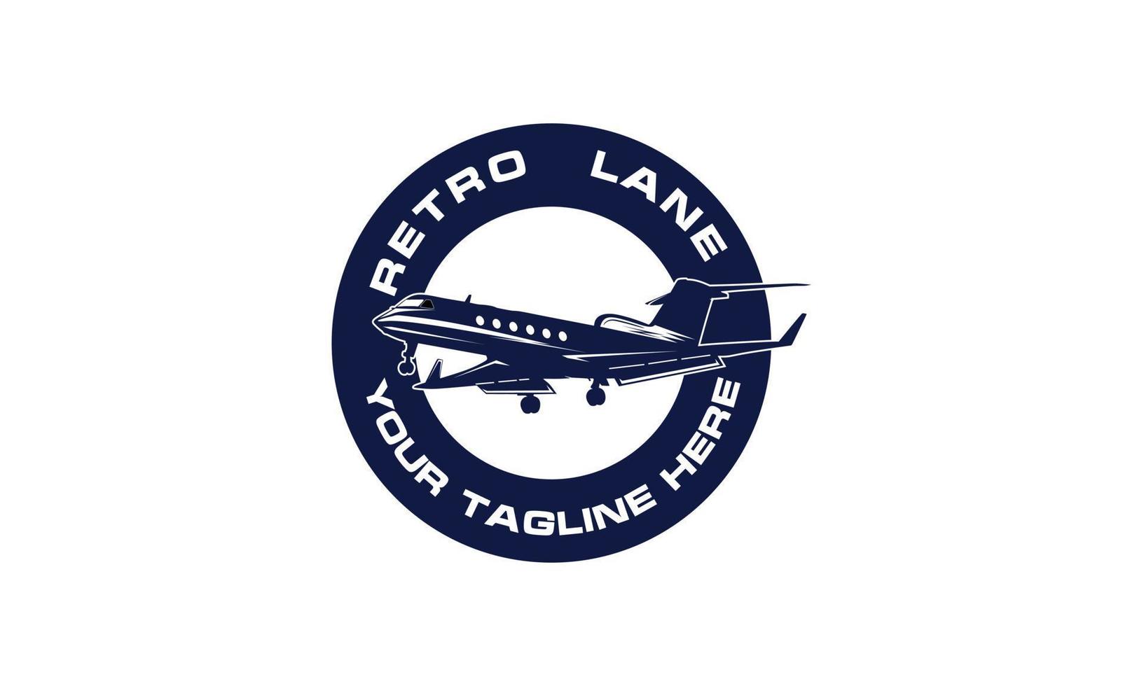 insignia de diseños de logotipo de avión, plantilla de logotipo de club de vuelo, icono de aerolíneas vector