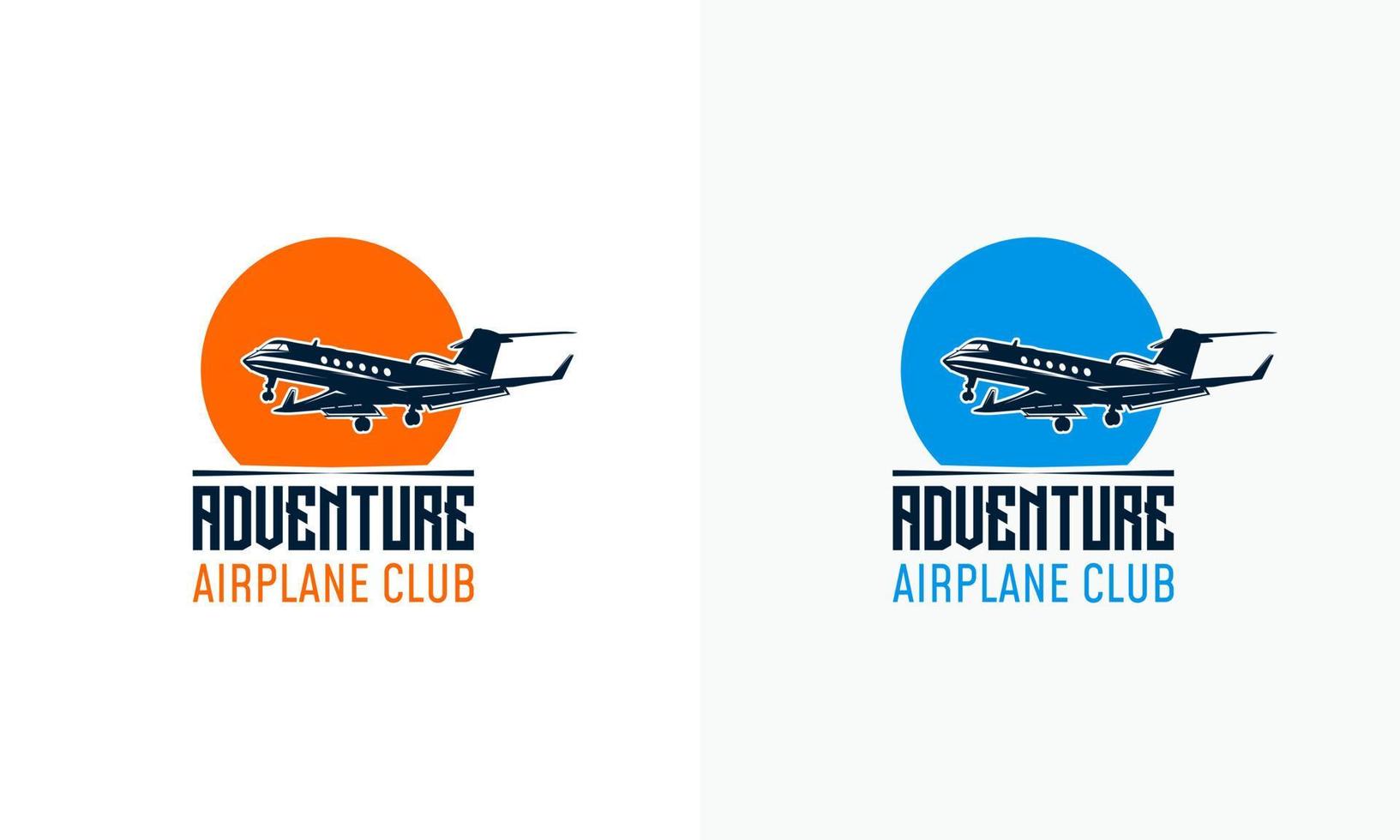 Airplane logo Designs Badge, flying club Logo template, airlines icon vector