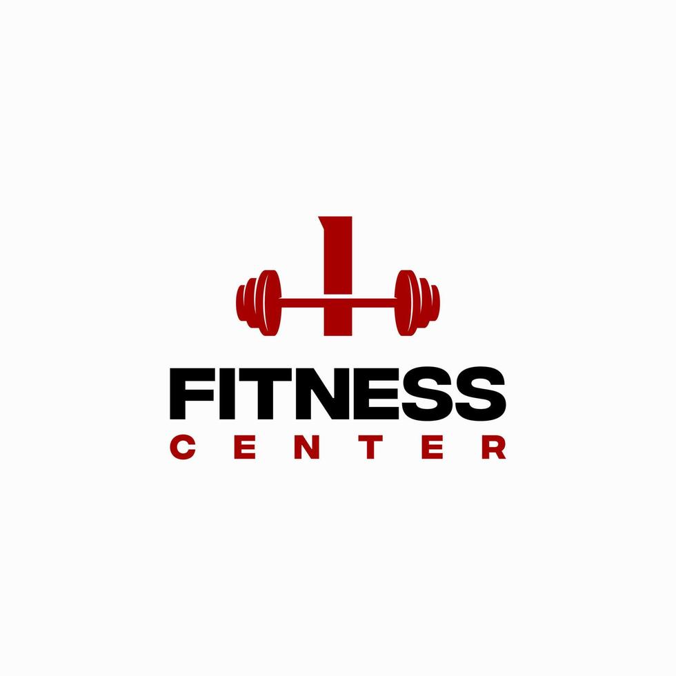 vector de plantilla de logotipo de centro de fitness inicial, logotipo de gimnasio de fitness