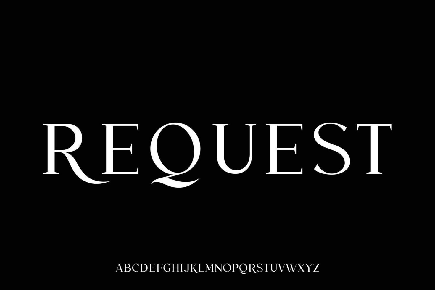 Elegant luxury serif display font vector