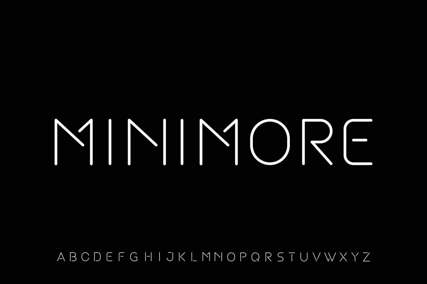 Modern minimal luxury alphabets display font vector