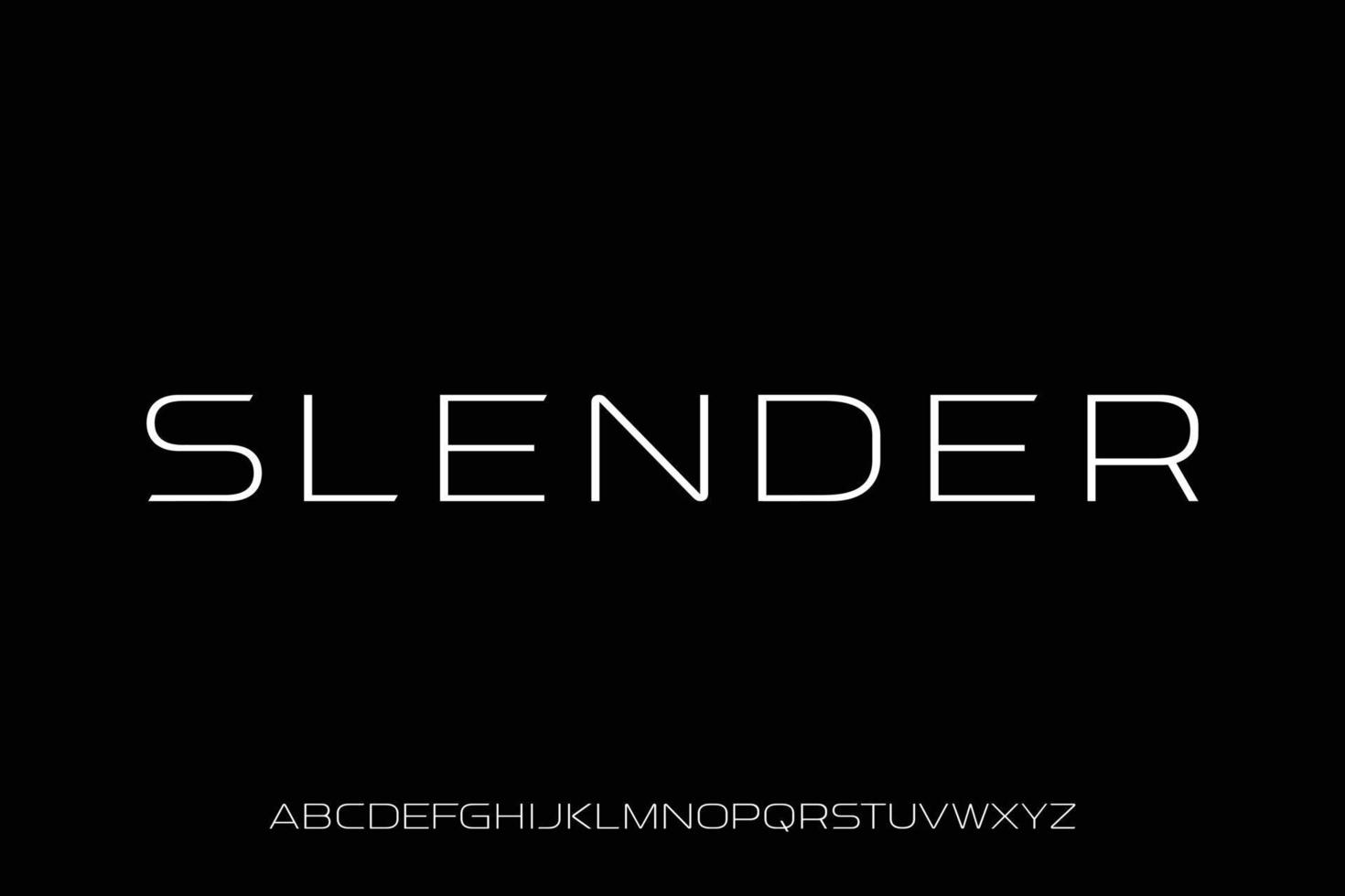 Modern sleek minimal display font vector