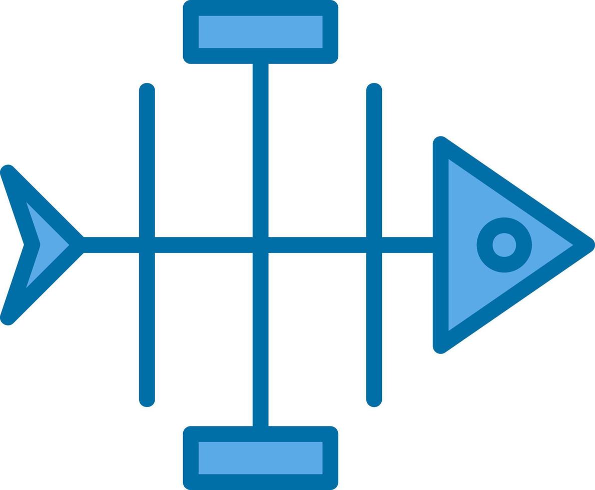 Fishbone Diagram Vector Icon Design
