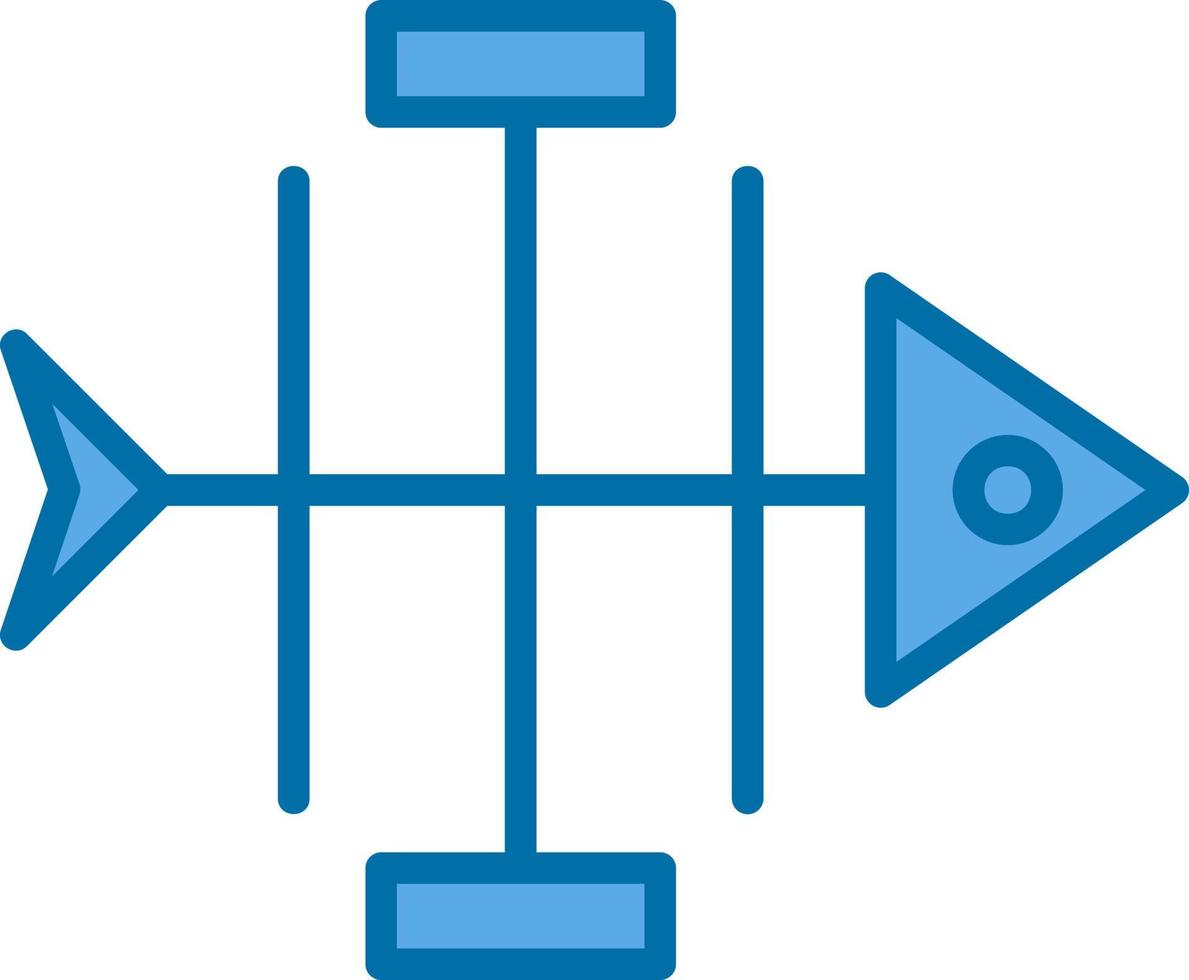 Fishbone Diagram Vector Icon Design