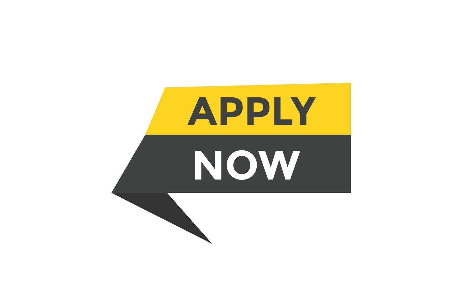 Apply now button web banner templates. Vector Illustration