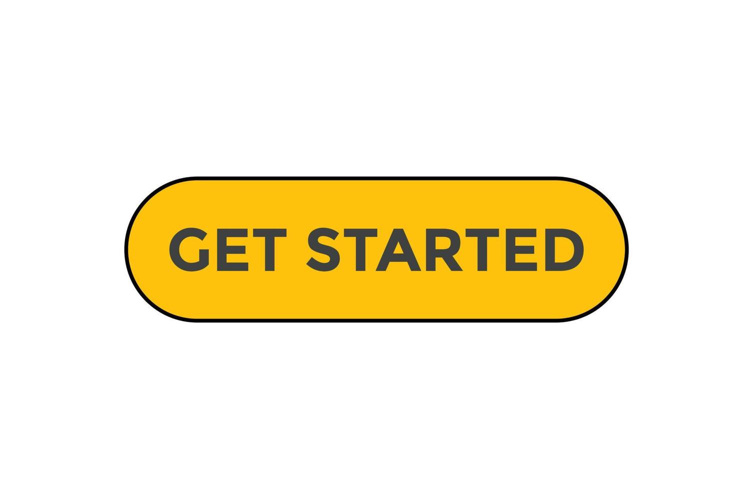 Get started button web banner templates. Vector Illustration