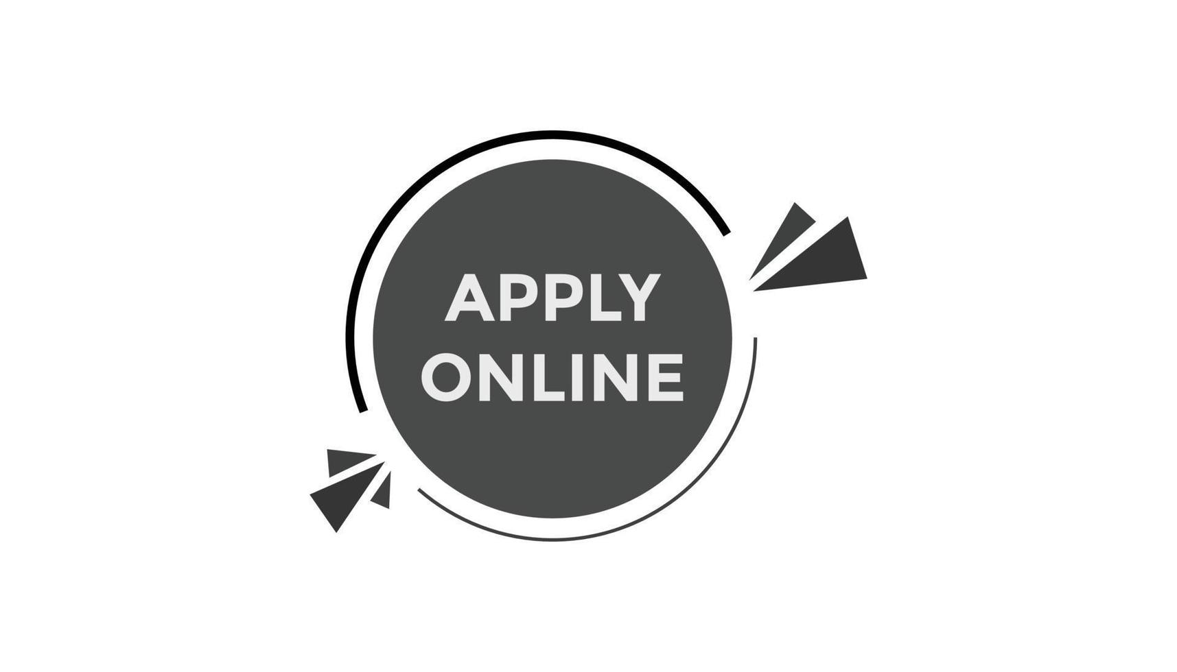 Apply online  button web banner templates. Vector Illustration