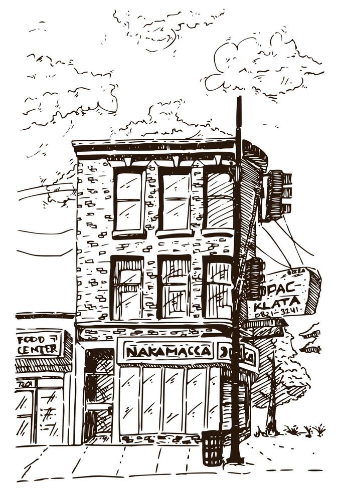 Food Store vector, hand drawn style, sketching. vector