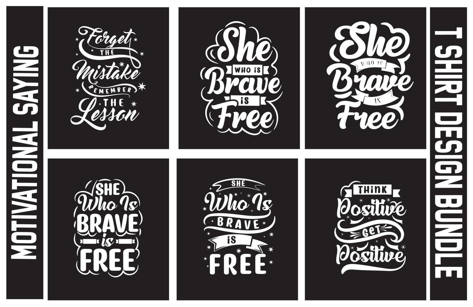 Lettering t shirt design bundle, Motivational Saying T shirt Design set, typography t shirt design bundle vector