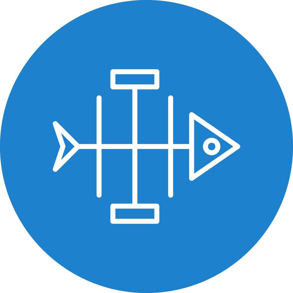 Fishbone Diagram Vector Icon Design