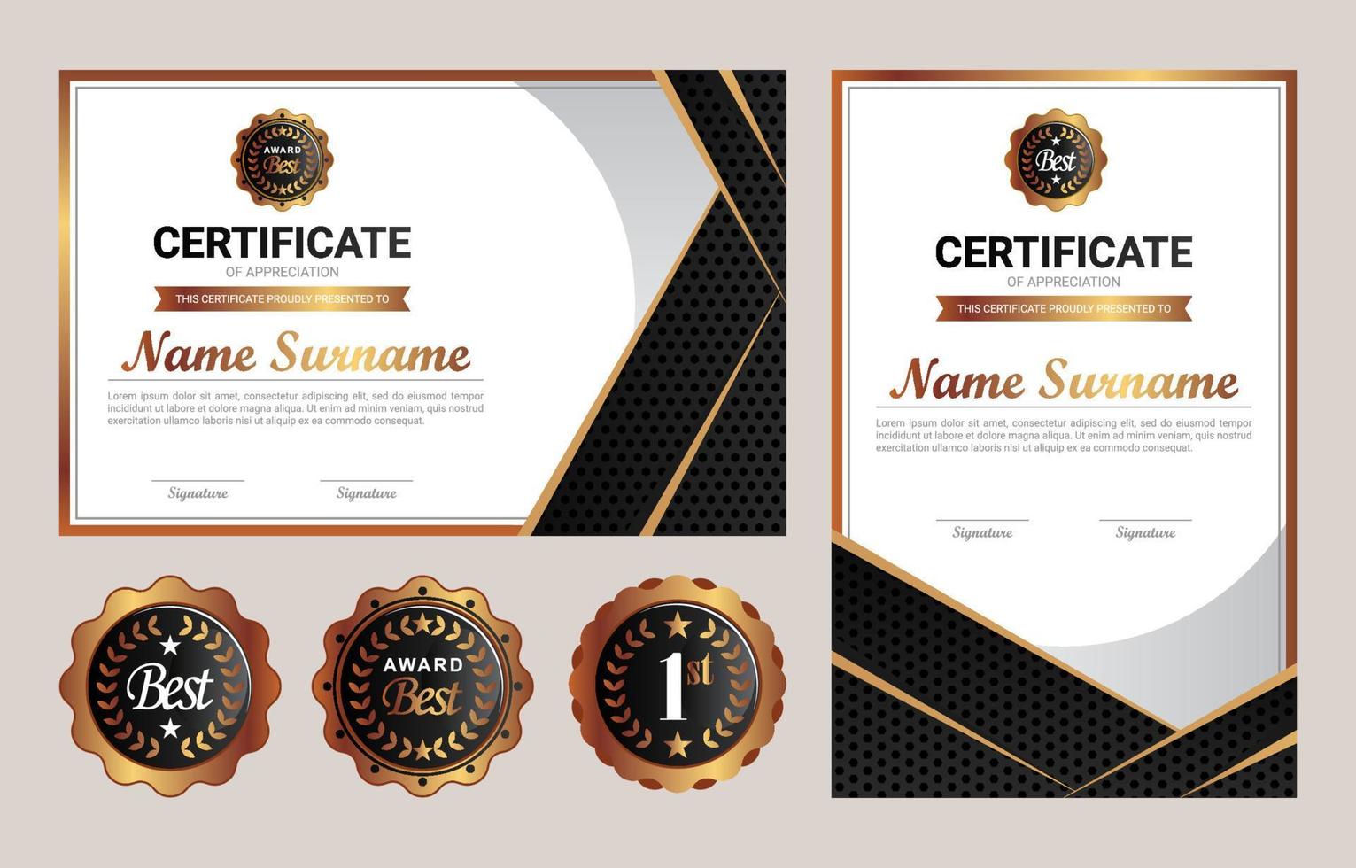 Gradient Modern Certificate vector