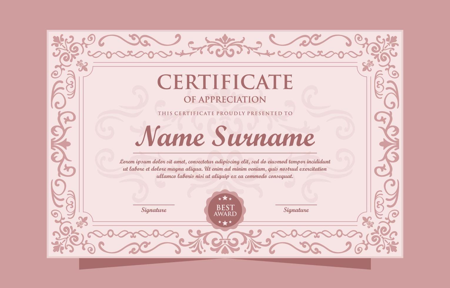 Victorian Classic Certificate vector