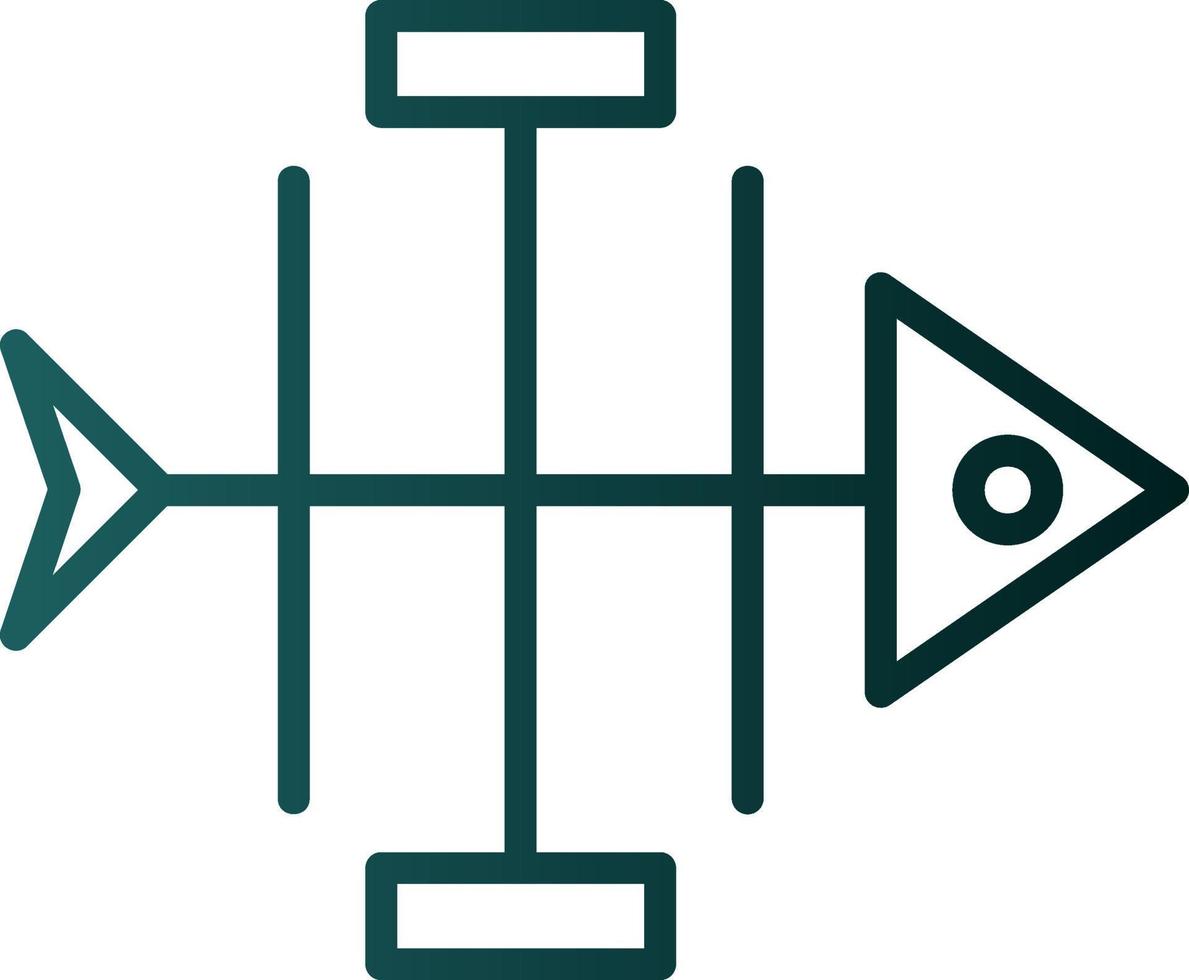 Fishbone Diagram Vector Icon Design