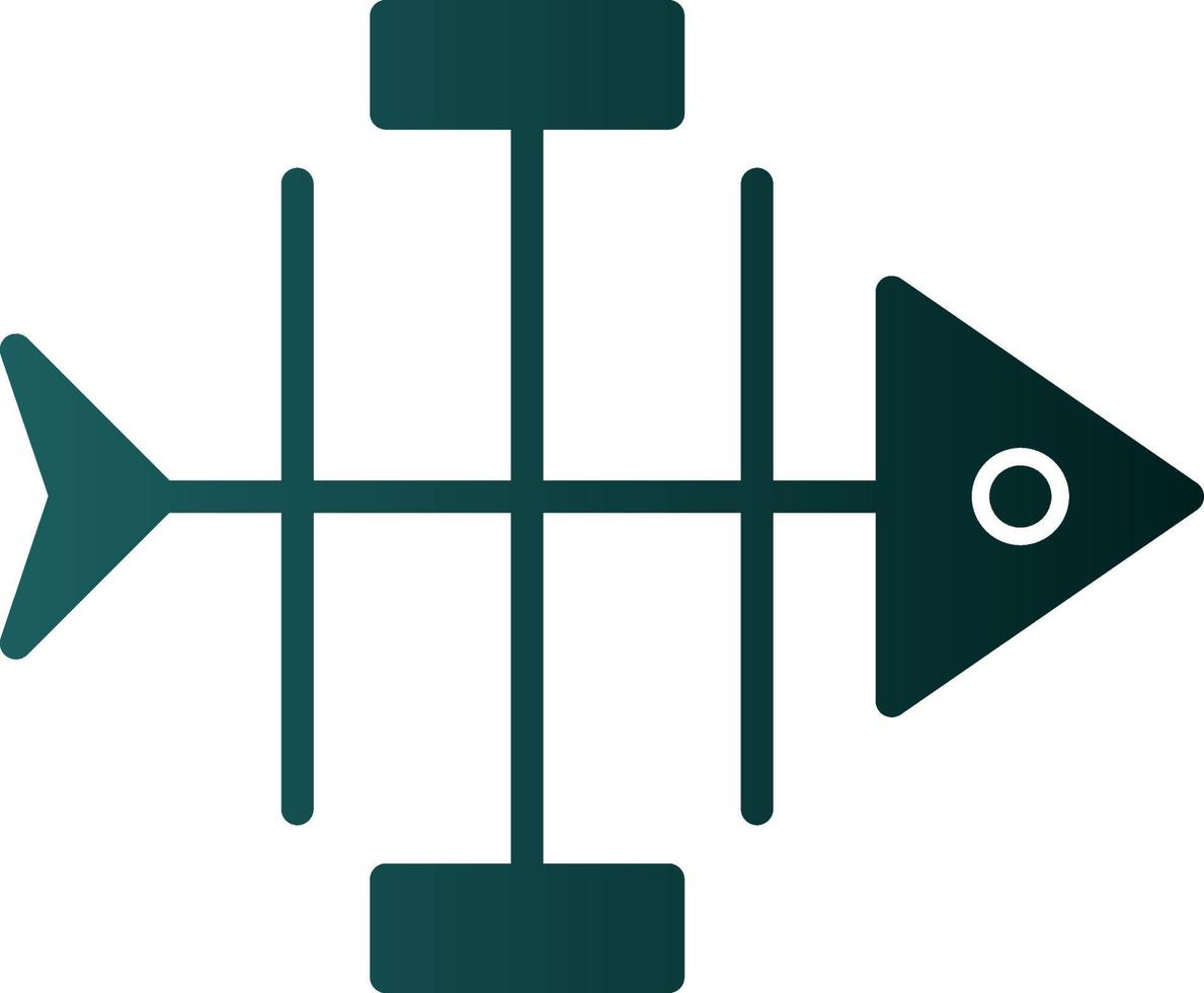 Fishbone Diagram Vector Icon Design
