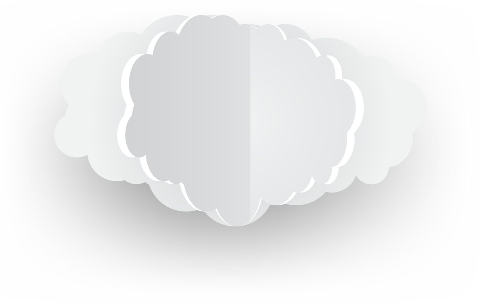 icono de recorte de nube blanca png