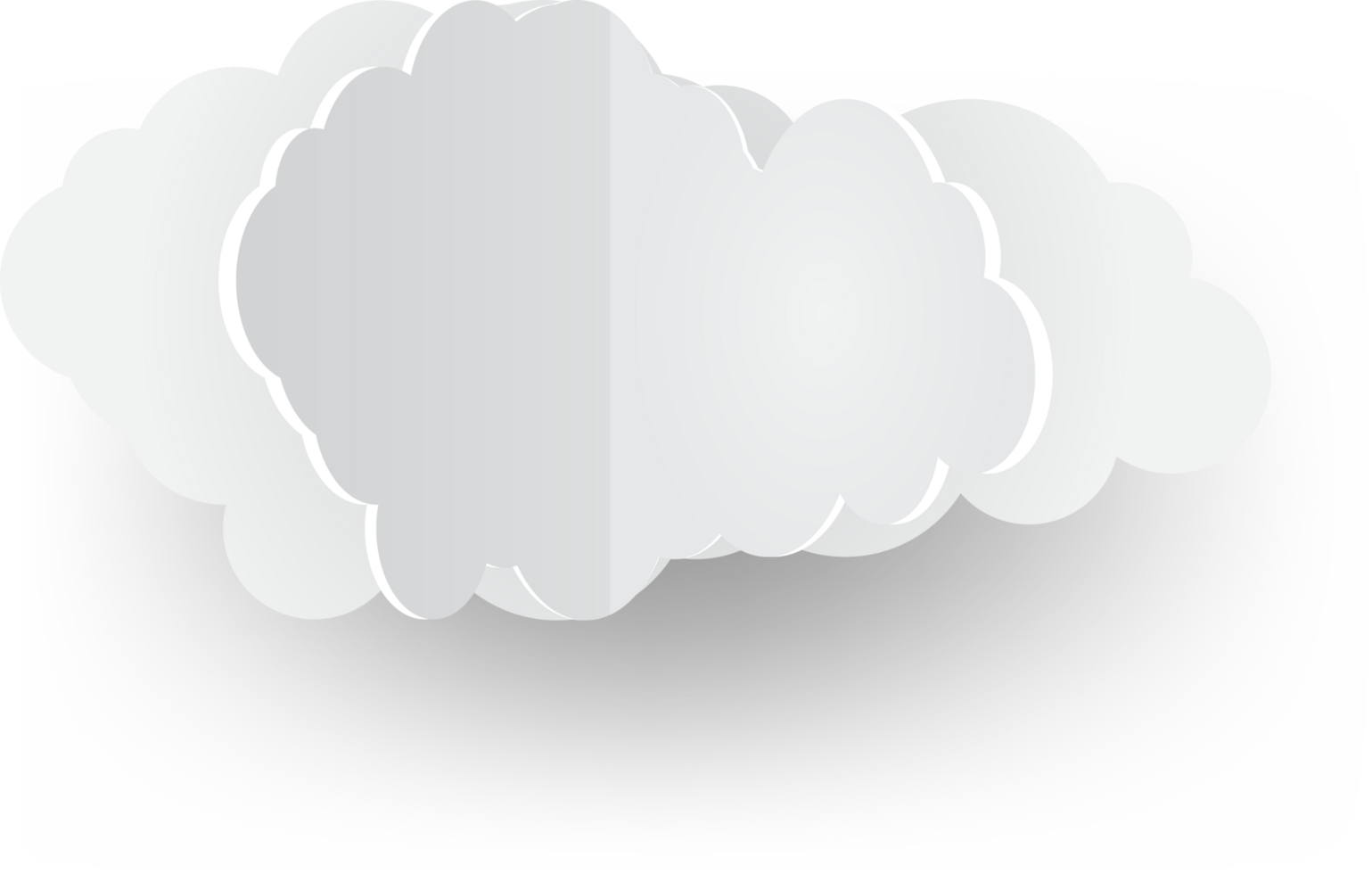 icono de recorte de nube blanca png