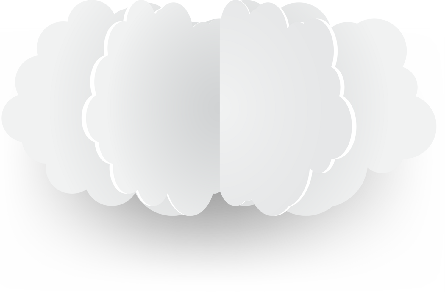 White cloud Crop-out Icon png