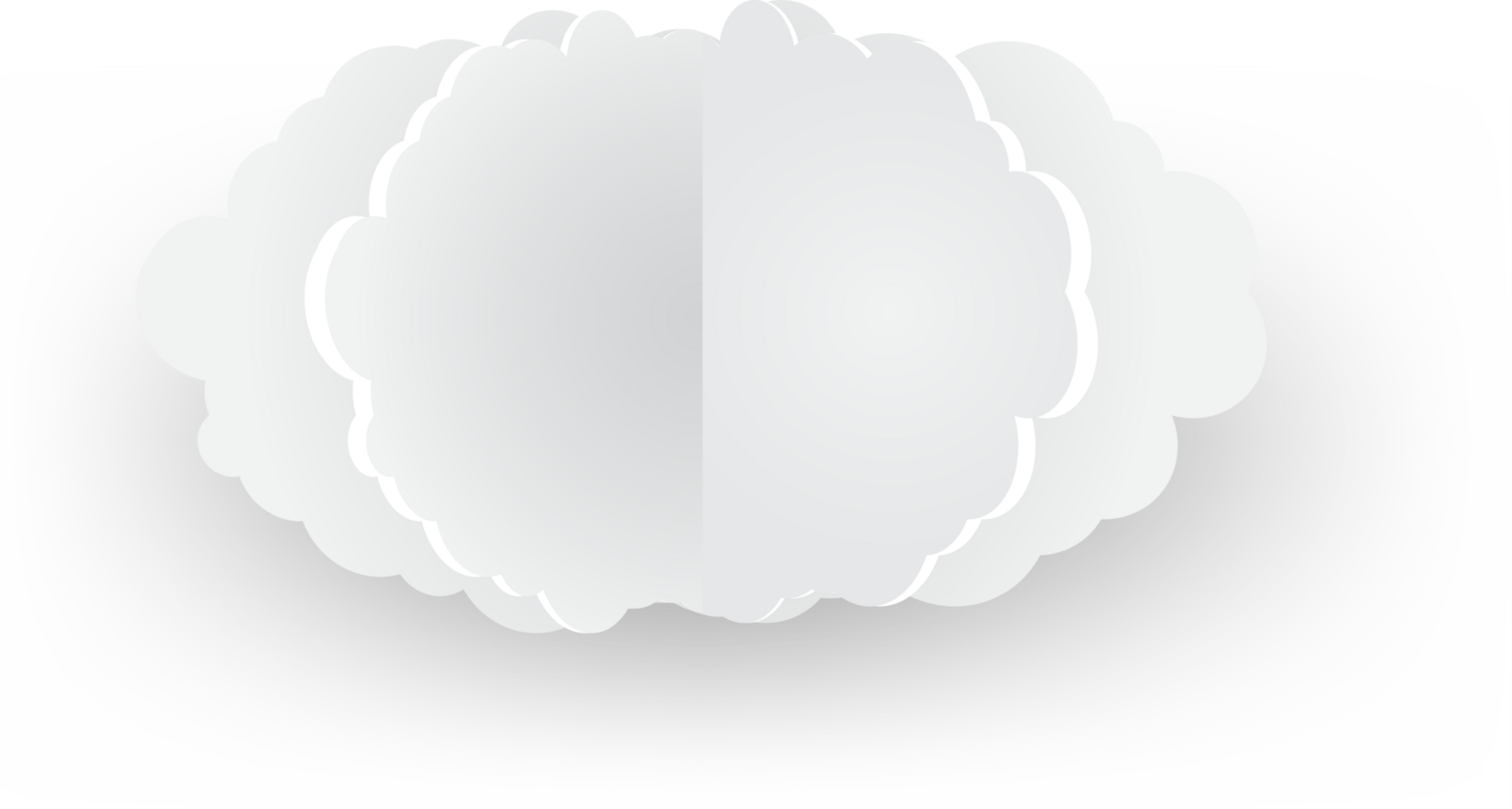 icono de recorte de nube blanca png