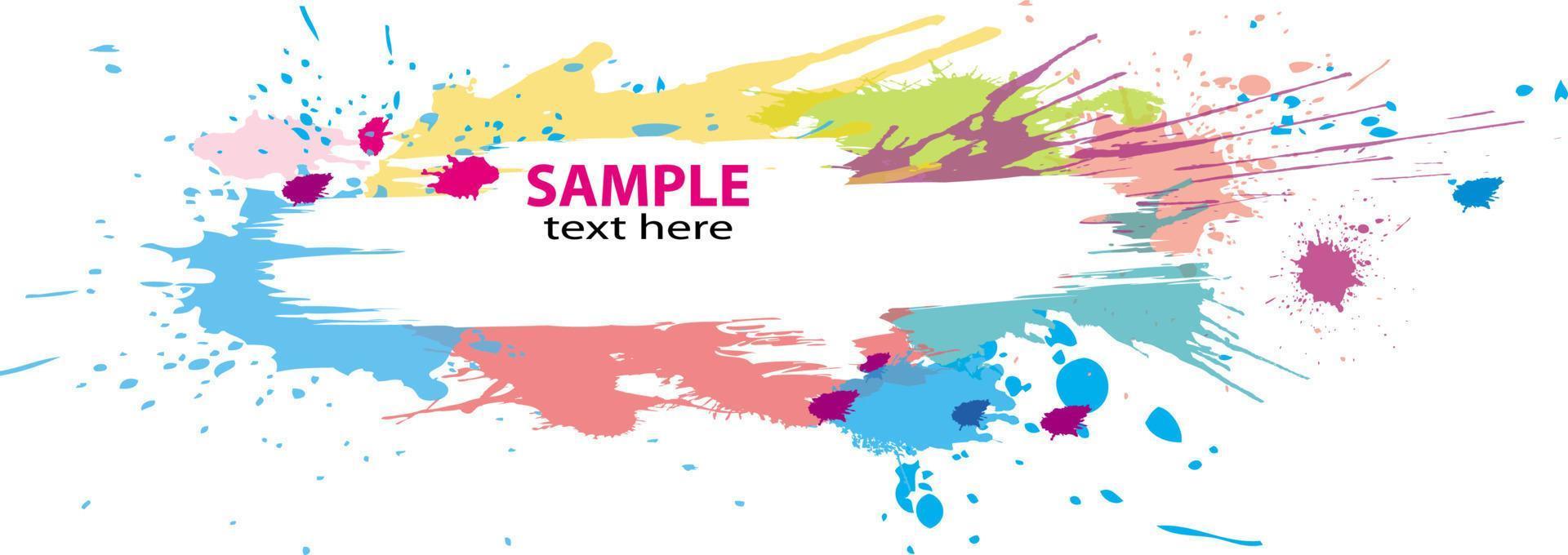 Colorful grunge banner vector