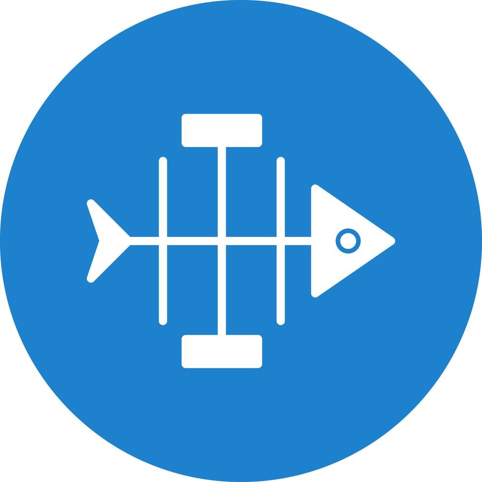 Fishbone Diagram Vector Icon Design