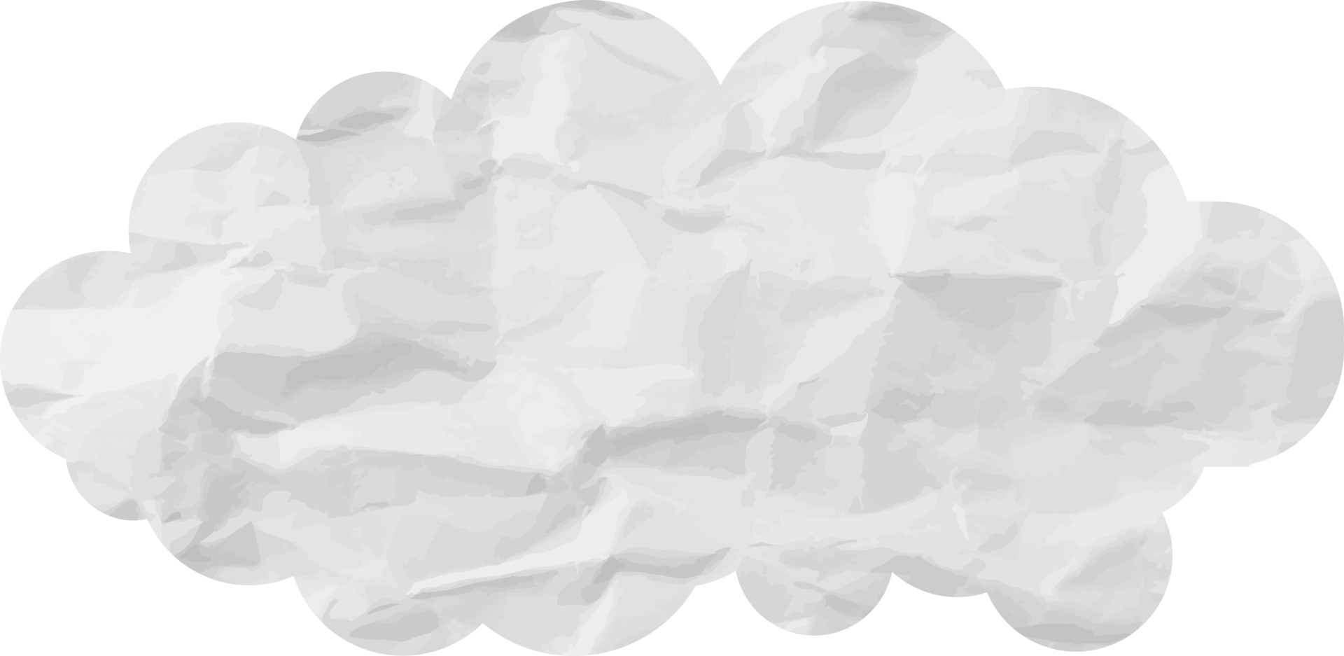 icône de recadrage de nuage texturé blanc png