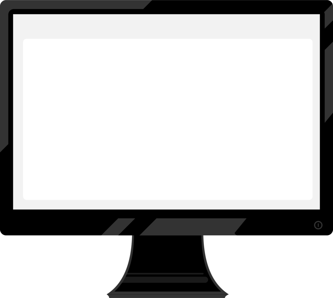 Black frame computer screen png