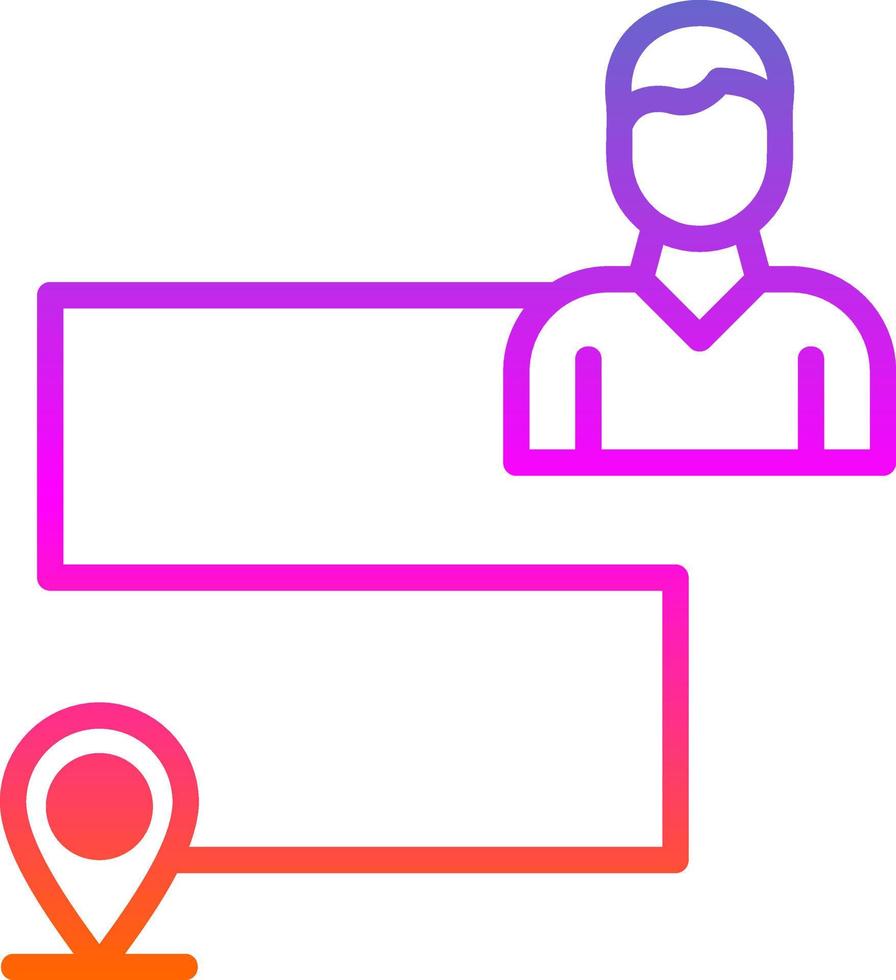 diseño de icono de vector de mapa de viaje del cliente