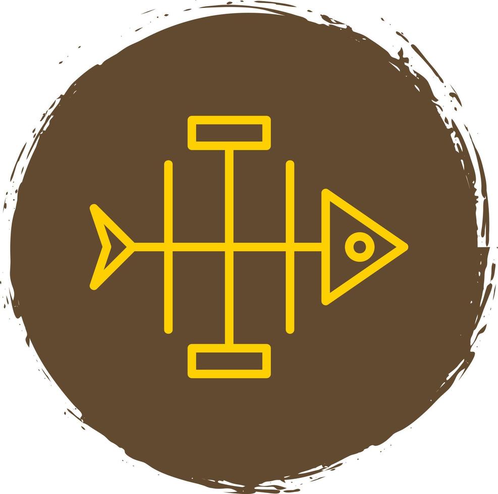 Fishbone Diagram Vector Icon Design