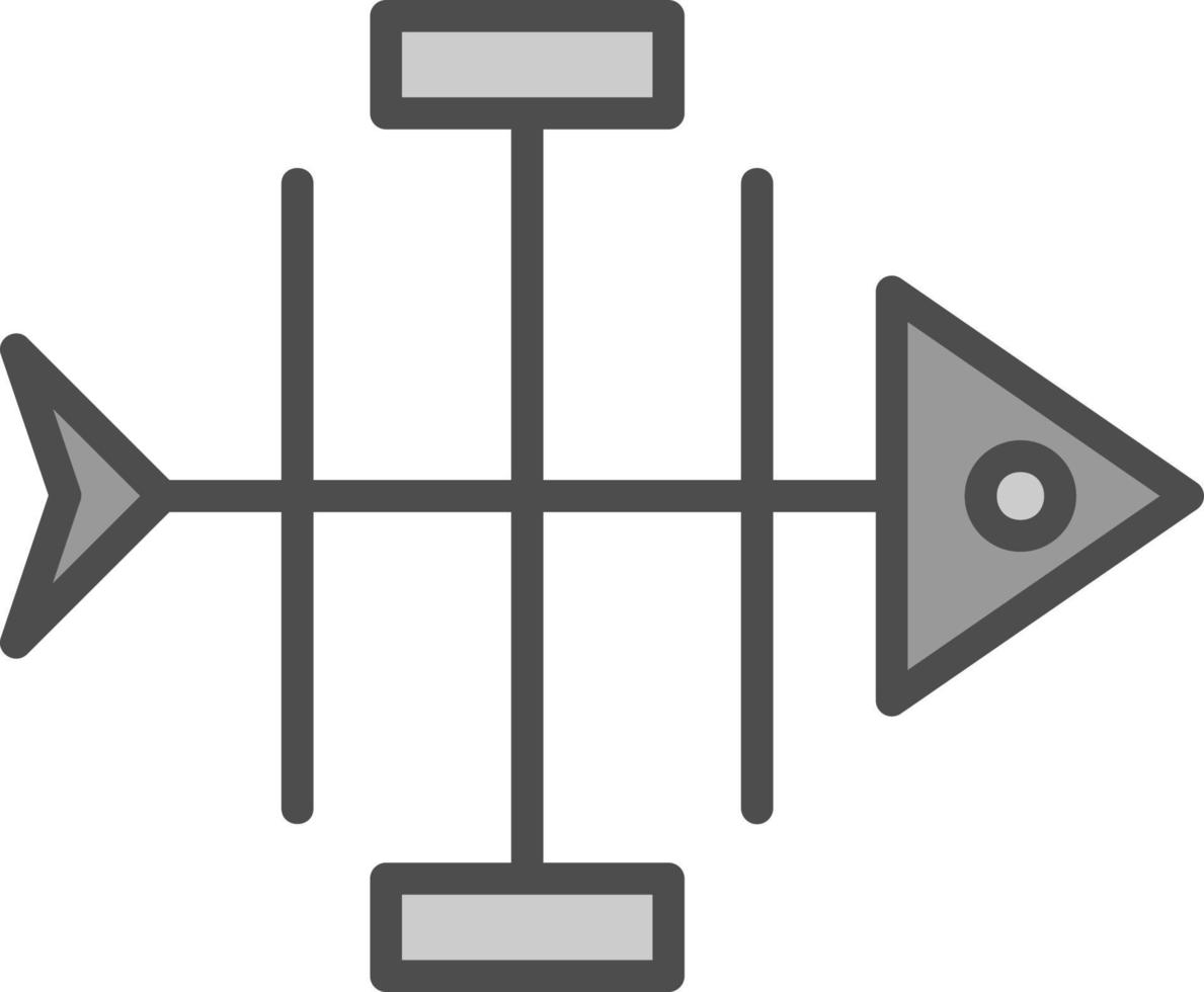 Fishbone Diagram Vector Icon Design