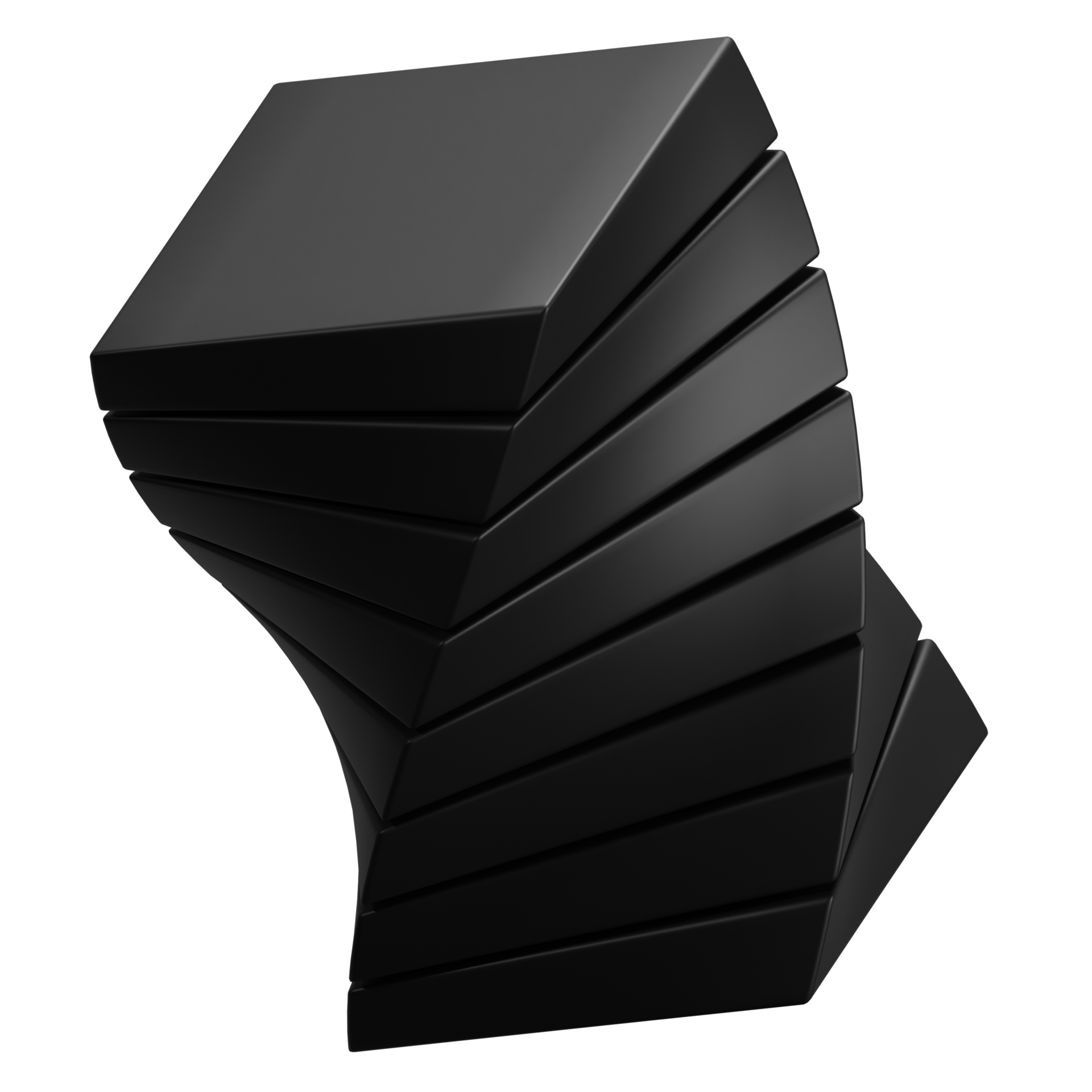 Abstract 3D Shape Illustration. Black Color. 16332661 PNG