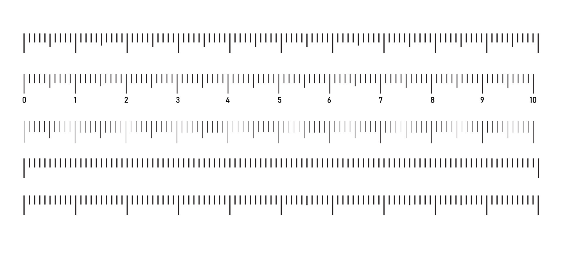 Measuring scale, 10 centimeters markup for rulers. Vector illustration ...