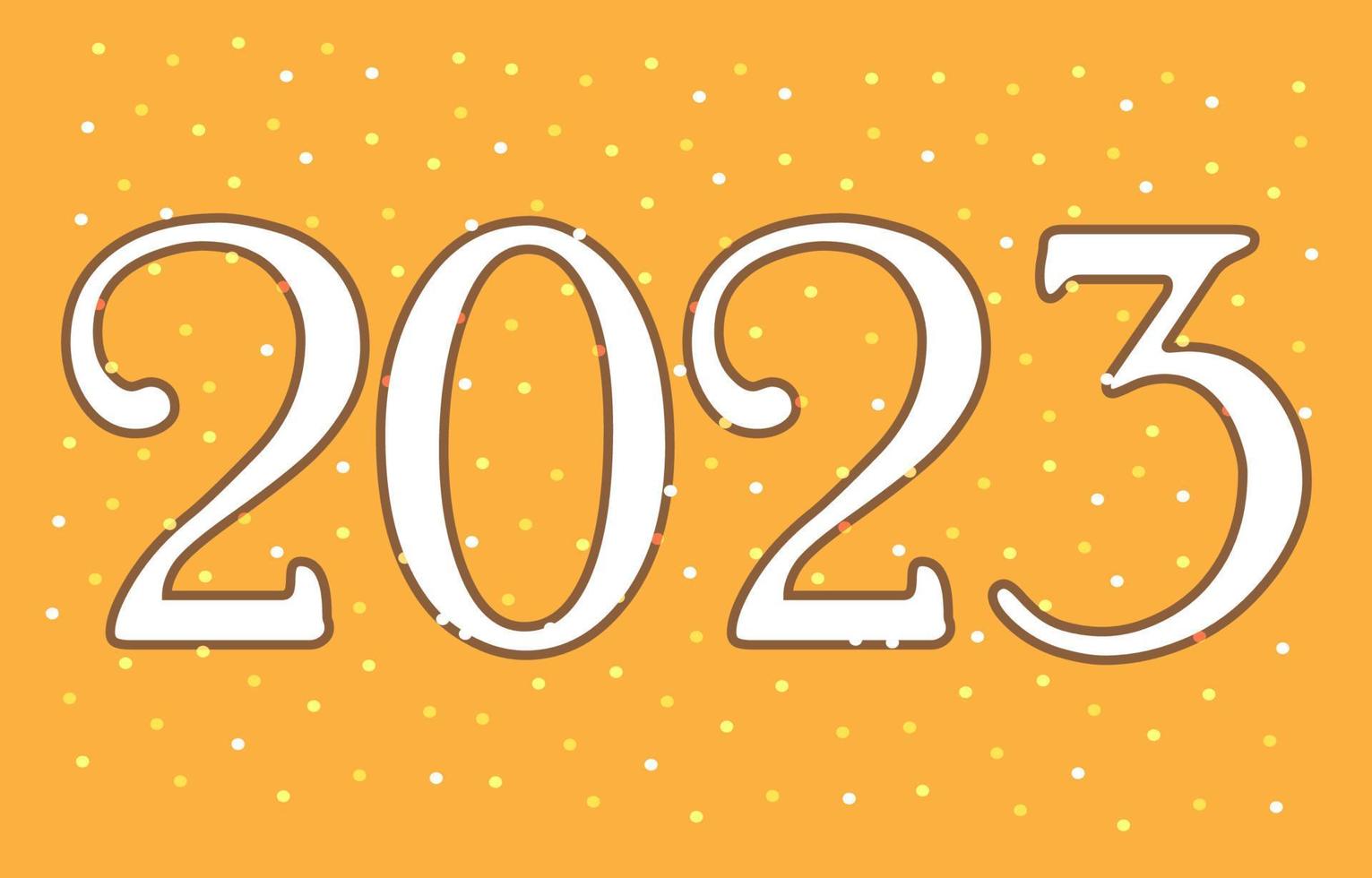 Number 2023, The year of the lord. Concept about writing, simply, yearly, celebrating, anniversary and etc. vector
