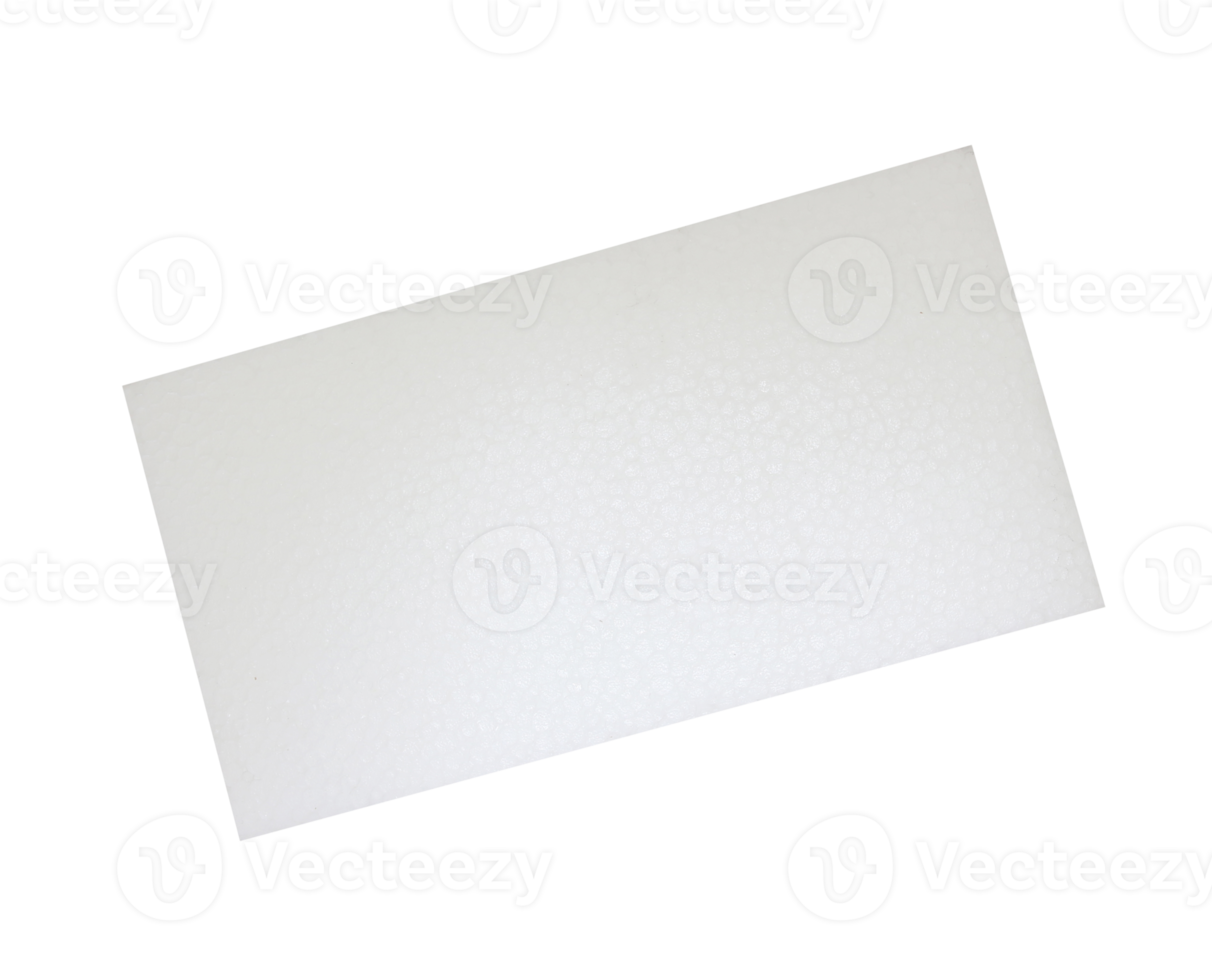 Styrofoam cube isolated on transparent background png file , top view
