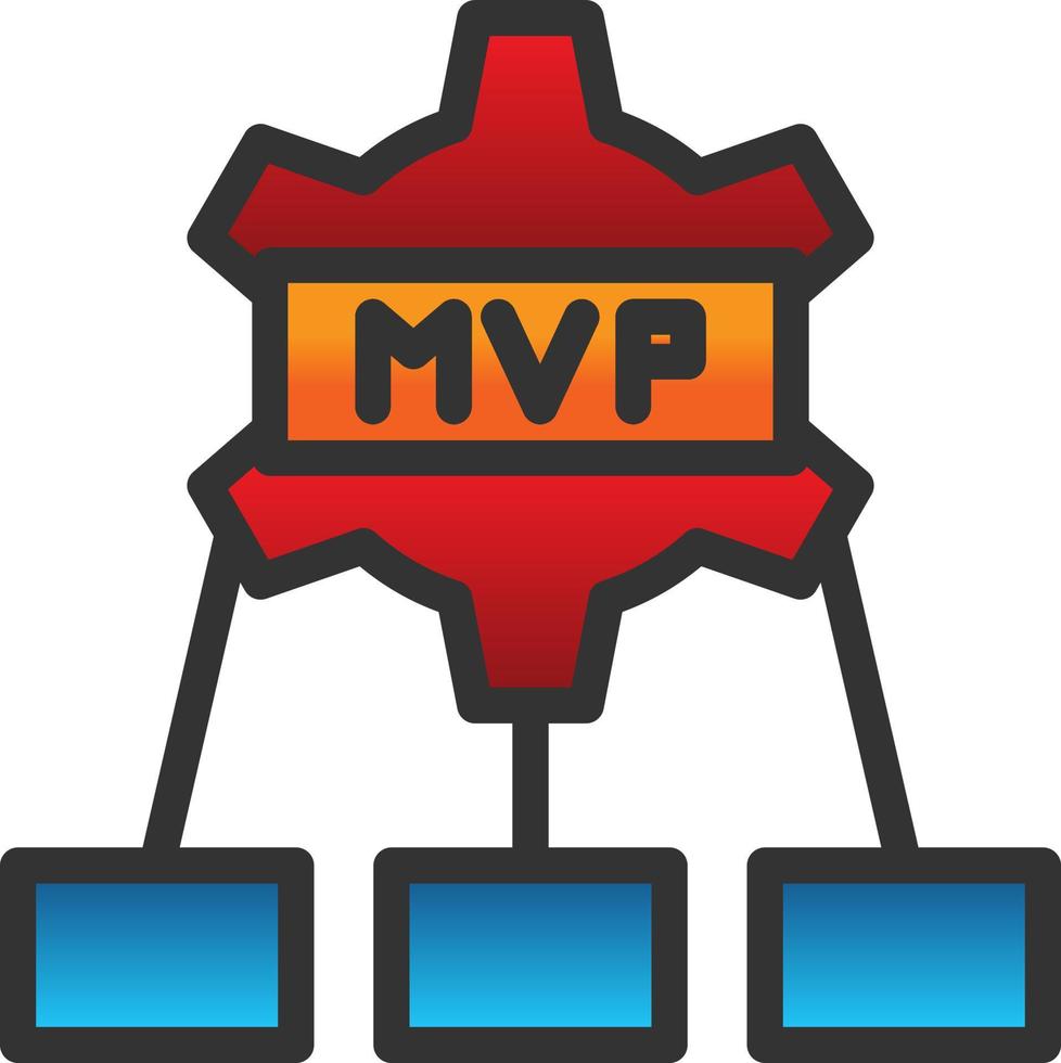 diseño de icono de vector mvp